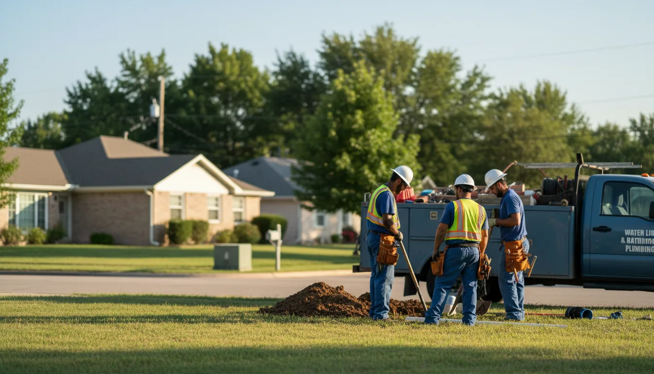 Residential water line and bathroom plumbing service in Maury City, TN